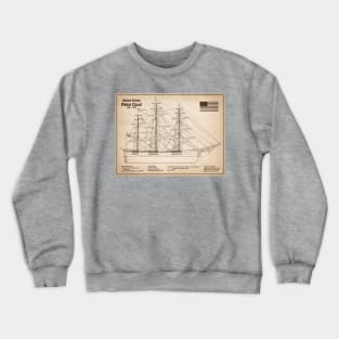 Flying Cloud Clipper Tall-Ship - SD Crewneck Sweatshirt